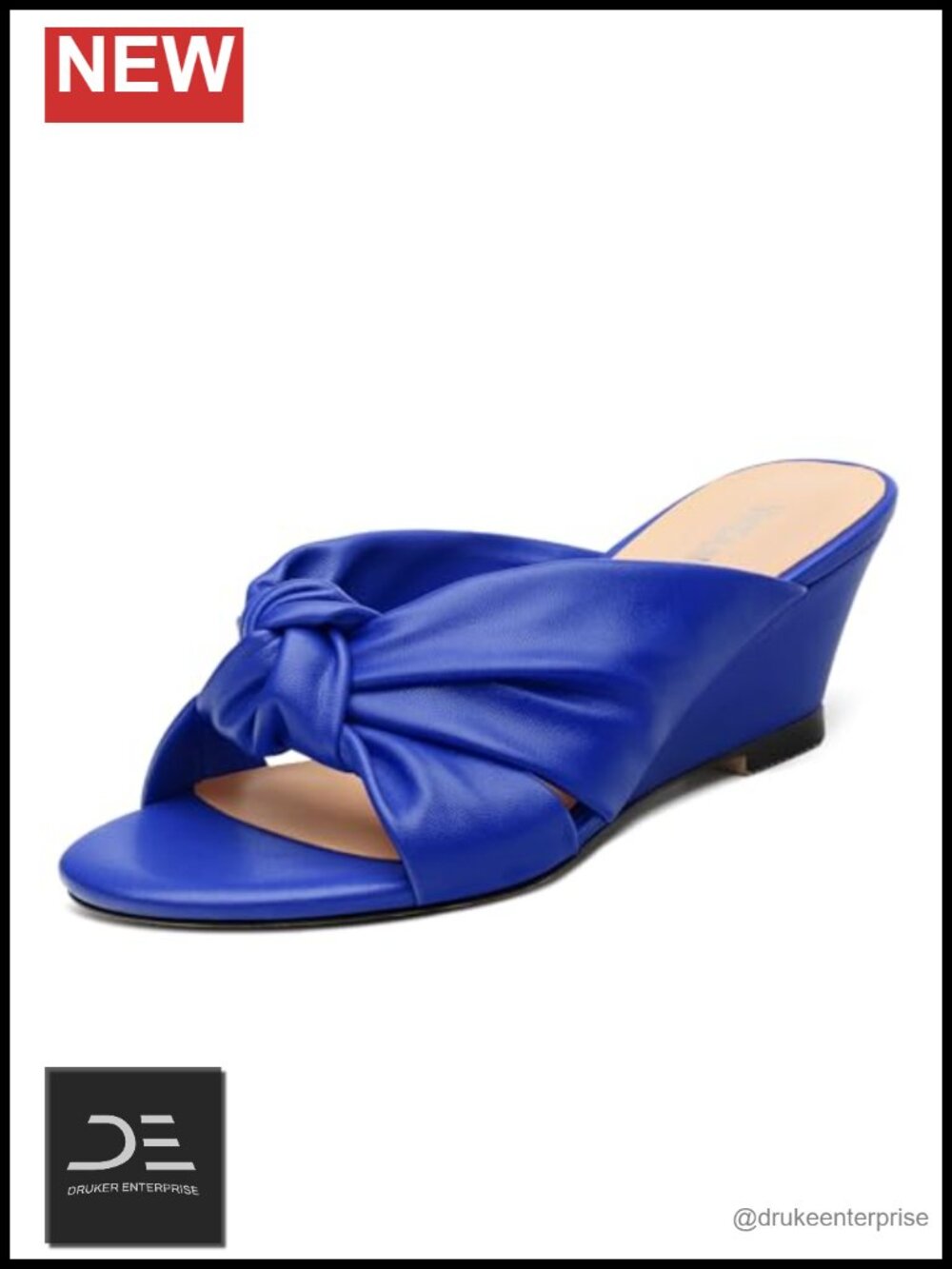 Women's Wedge Heel Sandals, Round Open Toe Slope Sandals, Casual Party Vacation